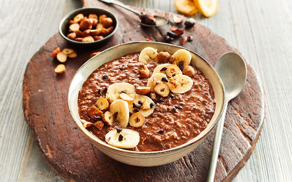 RUF Smoothie Bowl Owies Banany Orzechy Czekoladowa przekąska śniadaniowa Szybka i łatwa Wegańska 1 saszetka x 50g (zestaw 3 szt.)