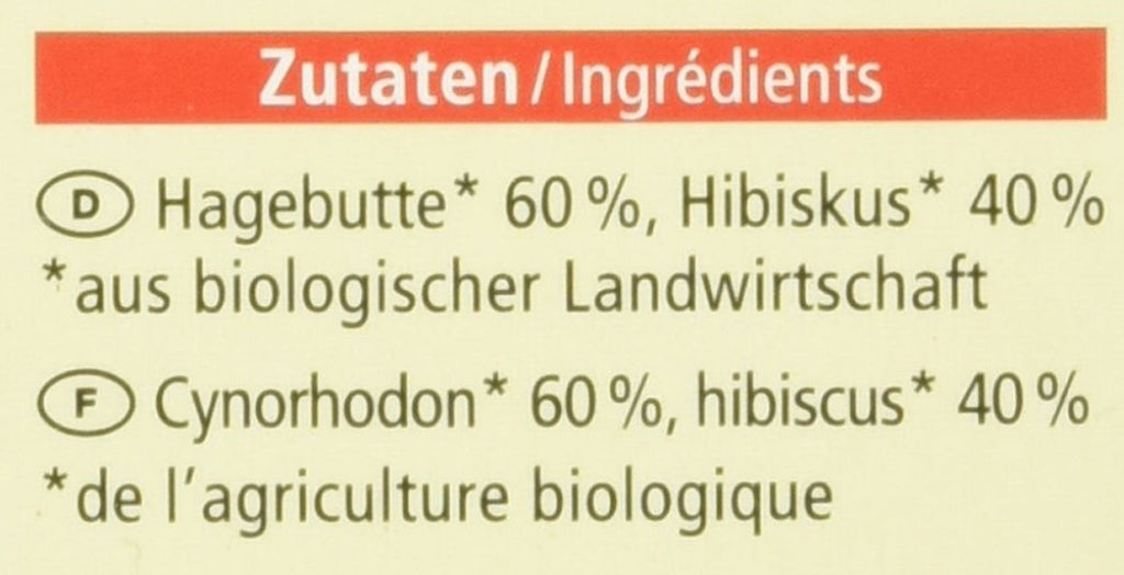 Ceai organic de măceșe cu hibiscus, 20 pliculețe, 50 g