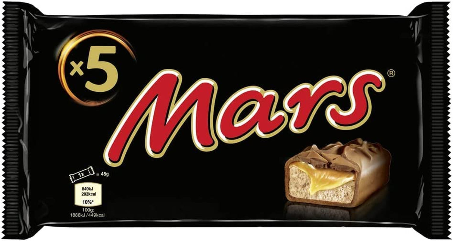 Mars Batony czekoladowe Karmelowa czekolada 1 opakowanie 5 batoników (1 x 225 g) (2 sztuki w opakowaniu)
