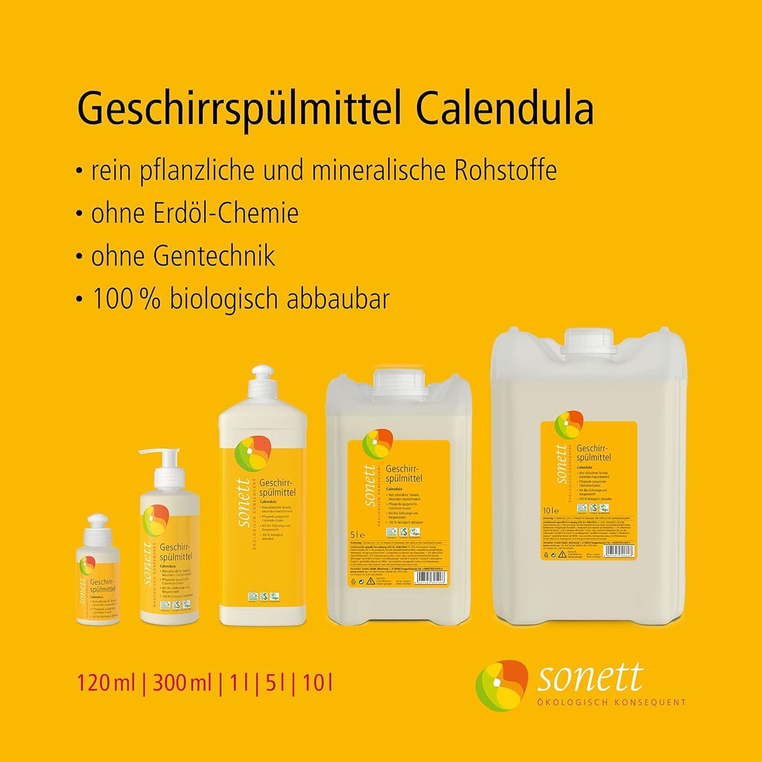 Płyn do mycia naczyń Sonett Calendula, 300 ml Naty Shop Detergenty kuchenne