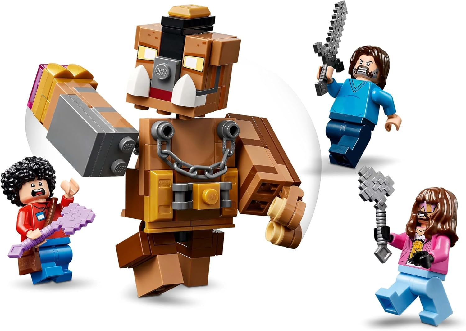 LEGO Minecraft Leśna rezydencja z ringiem bokserskim — zestaw gracza z zombie i Oberborstem — interaktywna zabawka do budowania ze sprzętem i torami — prezent dla chłopców i dziewcząt w wieku 10+ — 21272 zestawy do budowania Besuche den LEGO-Store