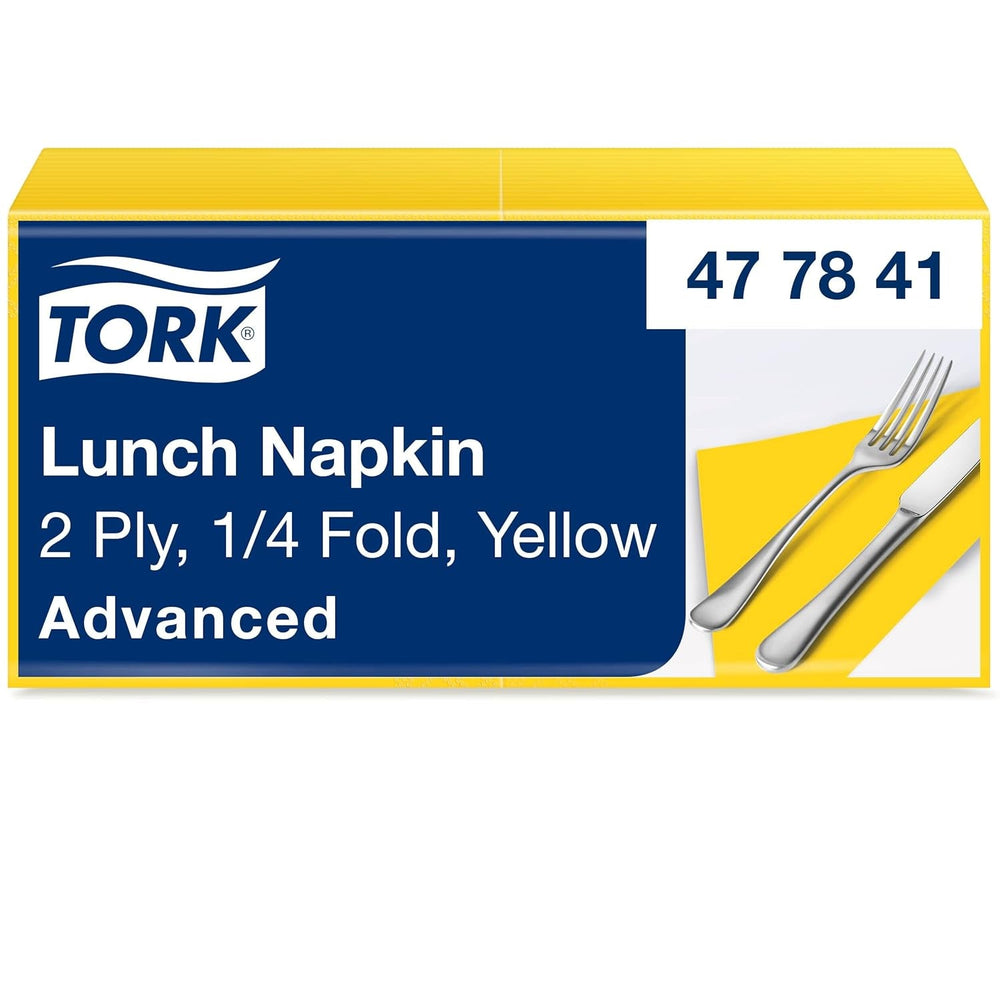 Tork 477840 Șervețele de prânz Lime / Șervețele din 2 straturi pentru mâncăruri mici sau gustări / Calitate avansată / 10 X 200 (2000) șervețele de hârtie / 32.6 X 33 Cm (L X l) / 1/4 pliere