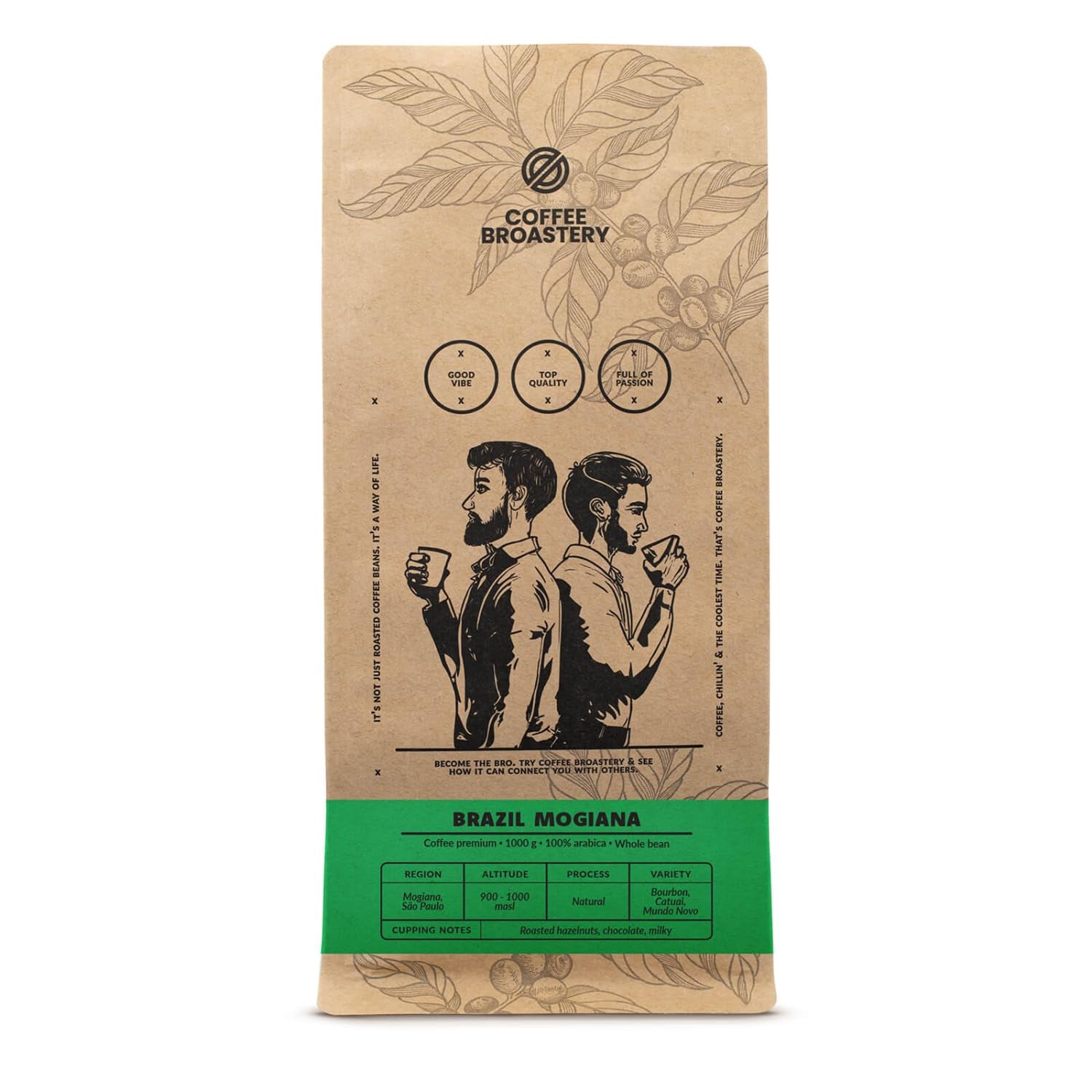 Set boabe de cafea 2x1kg 2000g | Brazil Mogiana | Cafea braziliană | Cafea specială | Proaspăt prăjită | Prăjitor artizanal de cafea