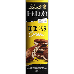 Lindt Hello Ciasteczka i Kremowa Czekolada | Batonik 100g | Czekolada Mleczna z Ciasteczkami i Nadzieniem Kremowym | Tabliczka czekolady | Czekoladowy prezent