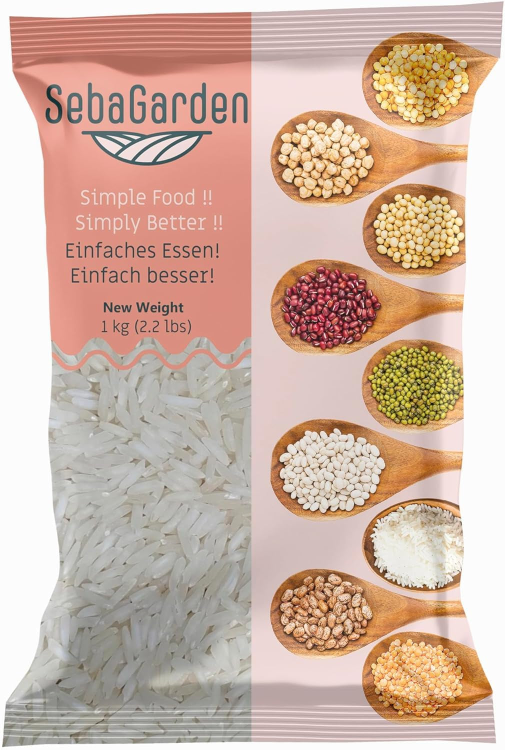 Ryż Basmati – Ryż długoziarnisty Premium, opakowanie 1 kg | Naturalnie aromatyczne i puszyste | Idealny do biryani, pilawu i innych potraw | Bez GMO, wegańskie | Nieotwarte opakowanie