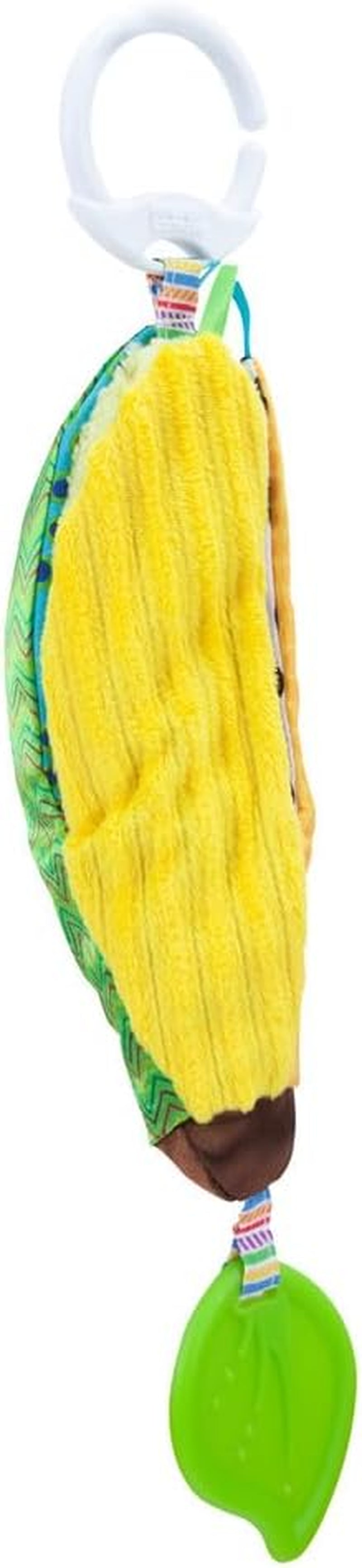 LAMAZE Bea the Banana, Clip pe cărucior și cărucior Jucărie pentru nou-născut, jucărie senzorială pentru bebeluși cu culori și sunete, jucărie de dezvoltare pentru băieți și fete cu vârsta cuprinsă între 0 și 24 de luni, galben Jucarii Bebe Naty Shop Bea The banana