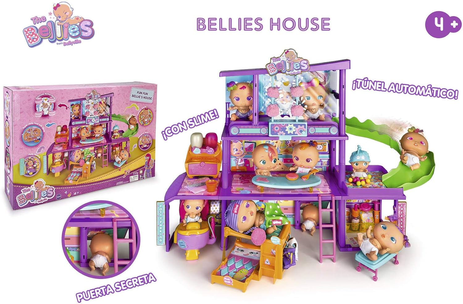 The Bellies - Bellie House, Casa Barriguitas Pentru copii de la 3 ani în sus, multicolor, (Famosa 700015271) Casute de papusi Naty Shop