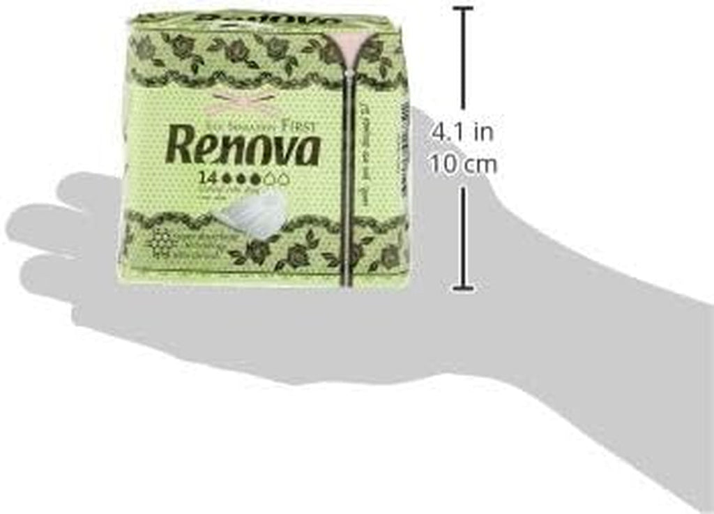 Renova Primele Comprese Normale Cu Aripi | 14 Comprese | Ultra Subțiri Și Super Absorbante