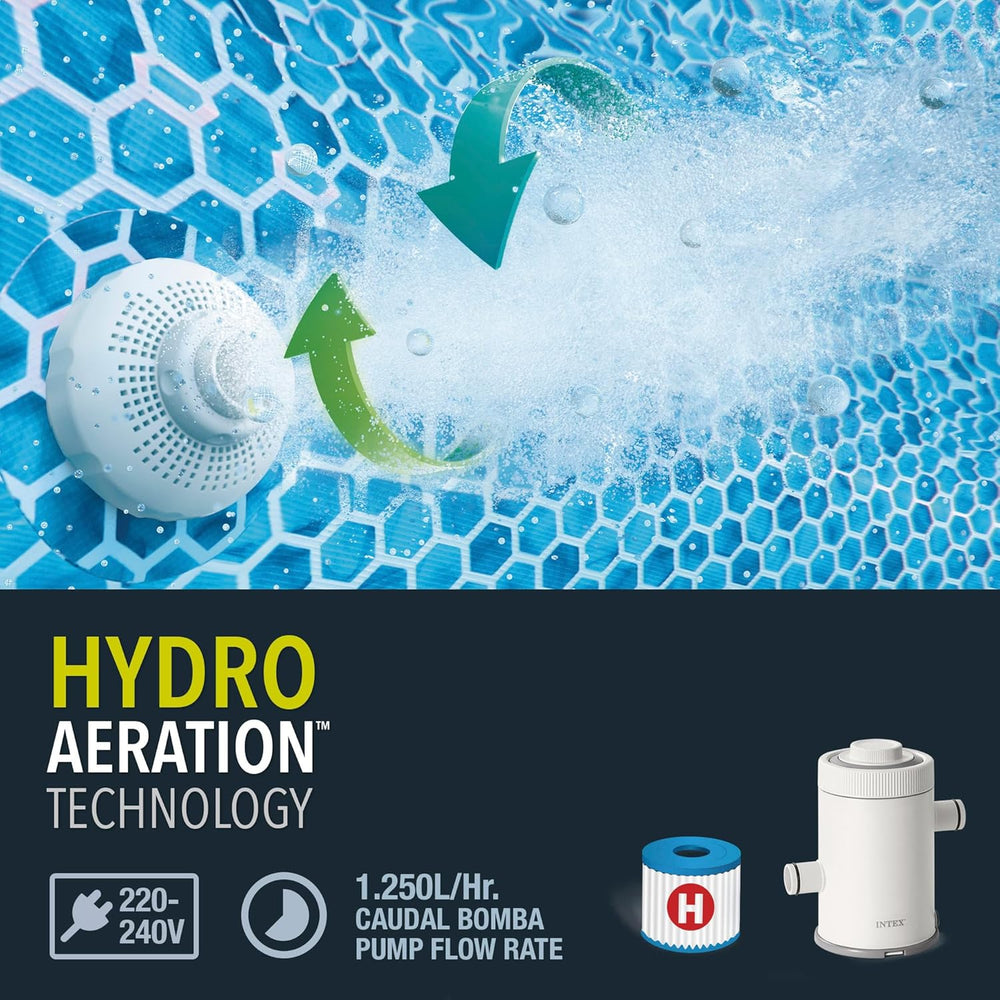 Basen o wymiarach 3 m x 76 cm z metalową ramą i pompą filtrującą 4485 litrów Niebieski 305 x 76 cm 28202UK