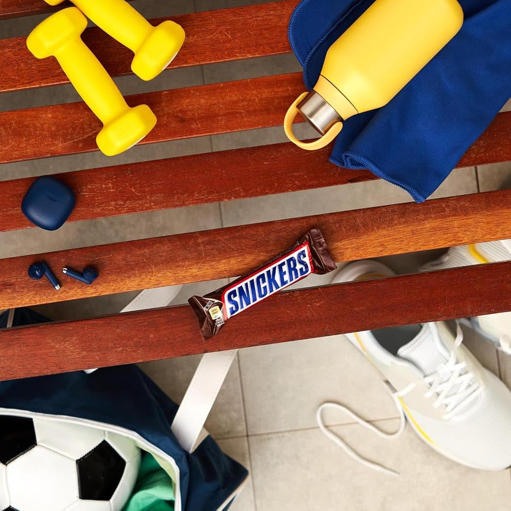 Snickers Batonik Czekoladowy Karmel Orzechowy, 5 batoników | Piłka nożna z przekąskami | (1x5x50g)