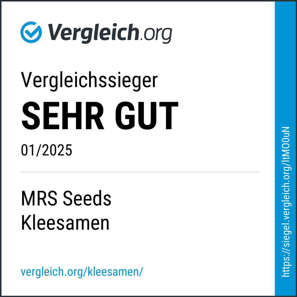 Mikroklee Rasenklee - 250 G Für 75 M² - Verdrängt Unkraut, Fixiert Stickstoff - Ganzjährig Grüner Rasen - Trockenheitsresistent - Für Alle Rasentypen Geeignet - Vergleichssieger: SEHR GUT