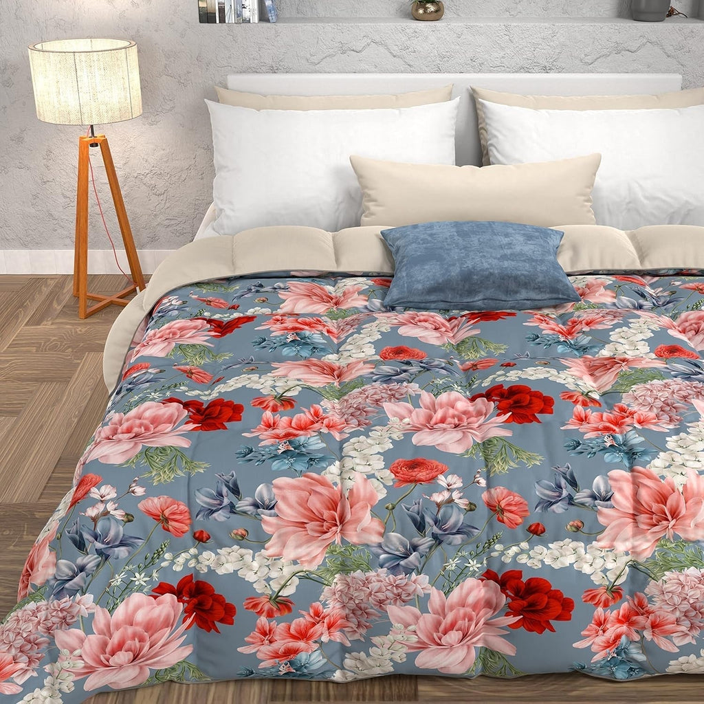 PETTI Artigiani Italiani - Plapumă de iarnă, Plapumă de iarnă, Plapumă simplă, Cu două fețe, Monocolor și imprimare digitală, 100% microfibră antialergică, Made in Italy