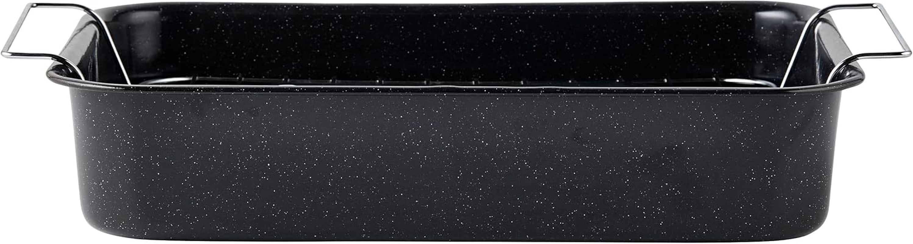 Russell Hobbs CW9161 Romano 34Cm Enamel Bräter - Mit Gitter, Rechteckige Auflaufform Mit Rost, Spülmaschinenfest Ofenform, Grill Auflaufform, Bratform Für Backofen Ofenbeständig Bis 230 Degree Formy i blachy do pieczenia Naty Shop