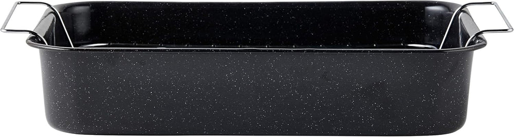 Russell Hobbs CW9161 Romano 34Cm Enamel Bräter - Mit Gitter, Rechteckige Auflaufform Mit Rost, Spülmaschinenfest Ofenform, Grill Auflaufform, Bratform Für Backofen Ofenbeständig Bis 230 Degree Formy i blachy do pieczenia Naty Shop