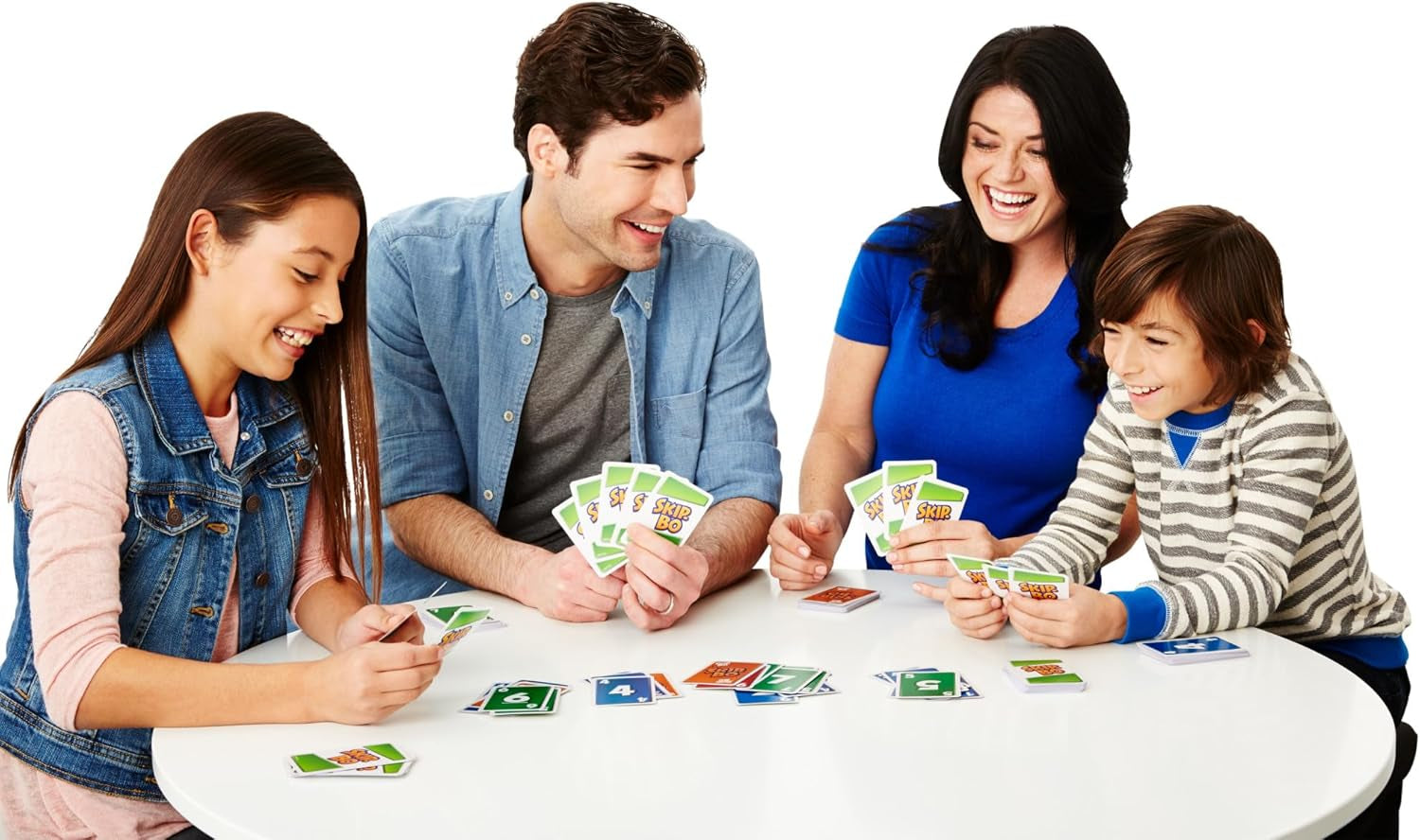 Mattel Games Skip-BO, Joc de cărți pentru familie, Perfect ca joc pentru copii, joc de călătorie sau joc pentru adulți, Joc de societate, pentru 2-6 jucători, Vârste 7+, 52370