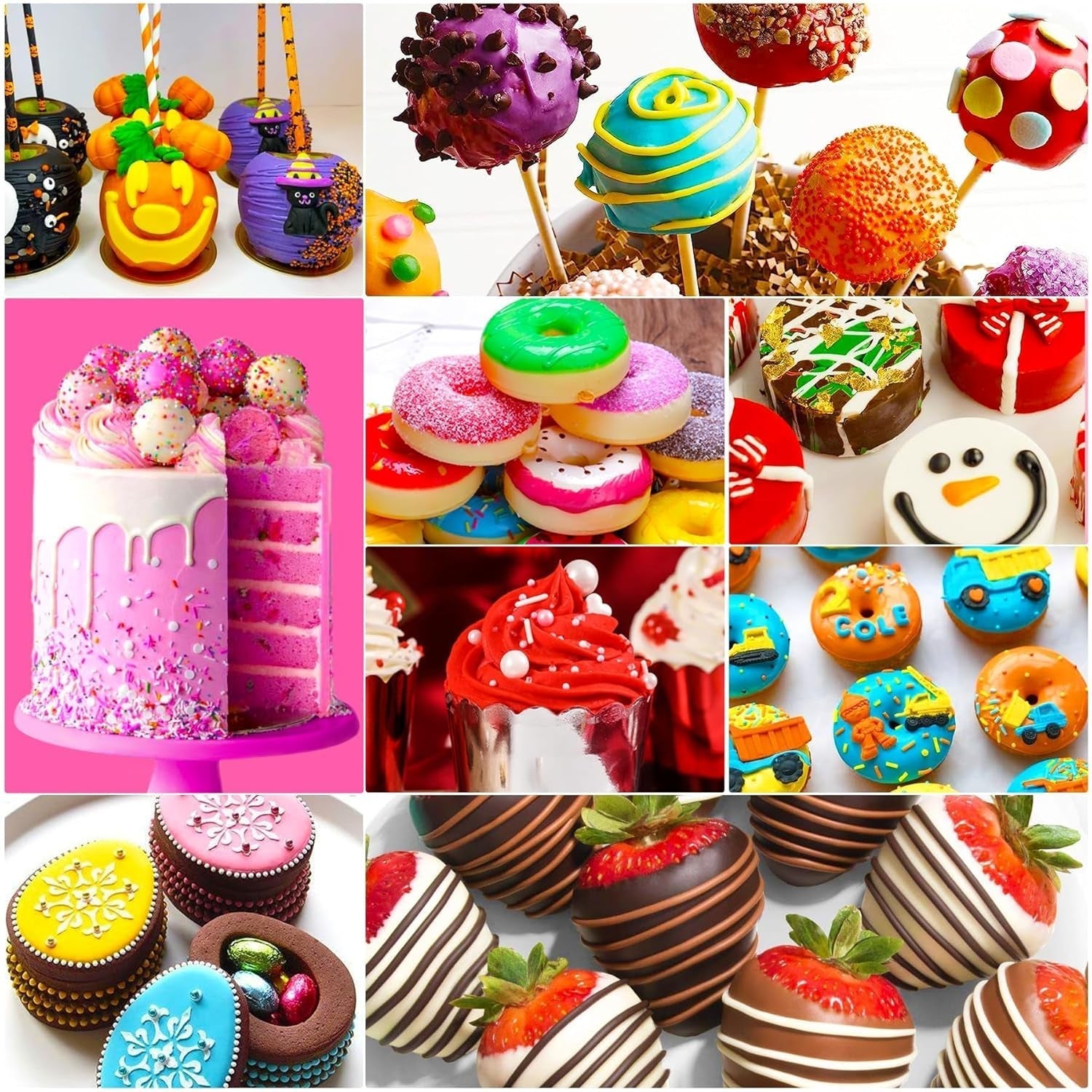 Fettlösliche Lebensmittelfarbe - 10 Farben Ölbasis Lebensmittelfarben Für Schokolade, Süssigkeit, Kuchen, Backen, Macaron - Konzentrierte Barwnik spożywczy Für Tortendeko, Buttercream, Fondant - Je 10Ml Naty Shop