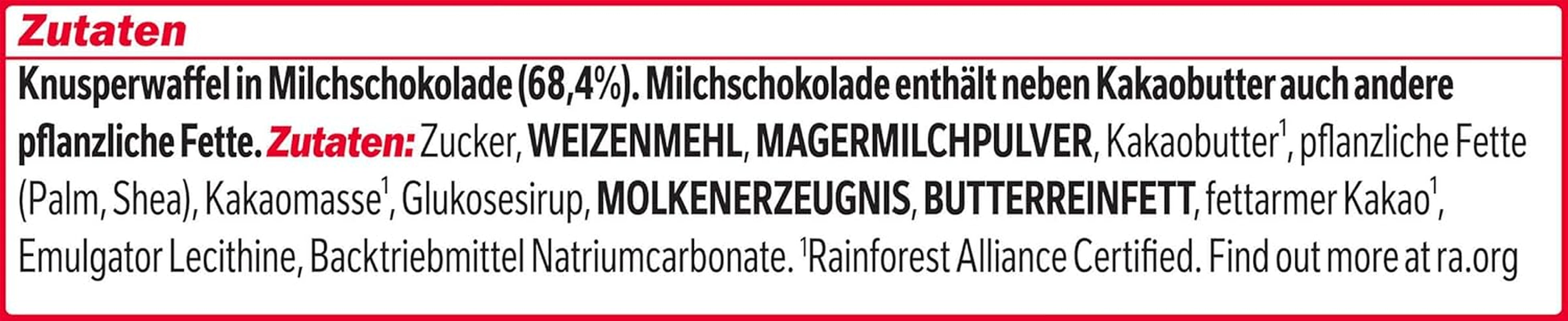 Nestlé Mini XXL Batony czekoladowe Chrupiące batoniki waflowe z mlecznej czekolady 4 opakowania (1 x 301 g)
