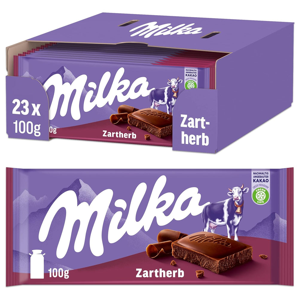 Milka Cow Spots – Alpejska czekolada mleczna z białą czekoladą w kształcie krowich kropek – 24 x 90g