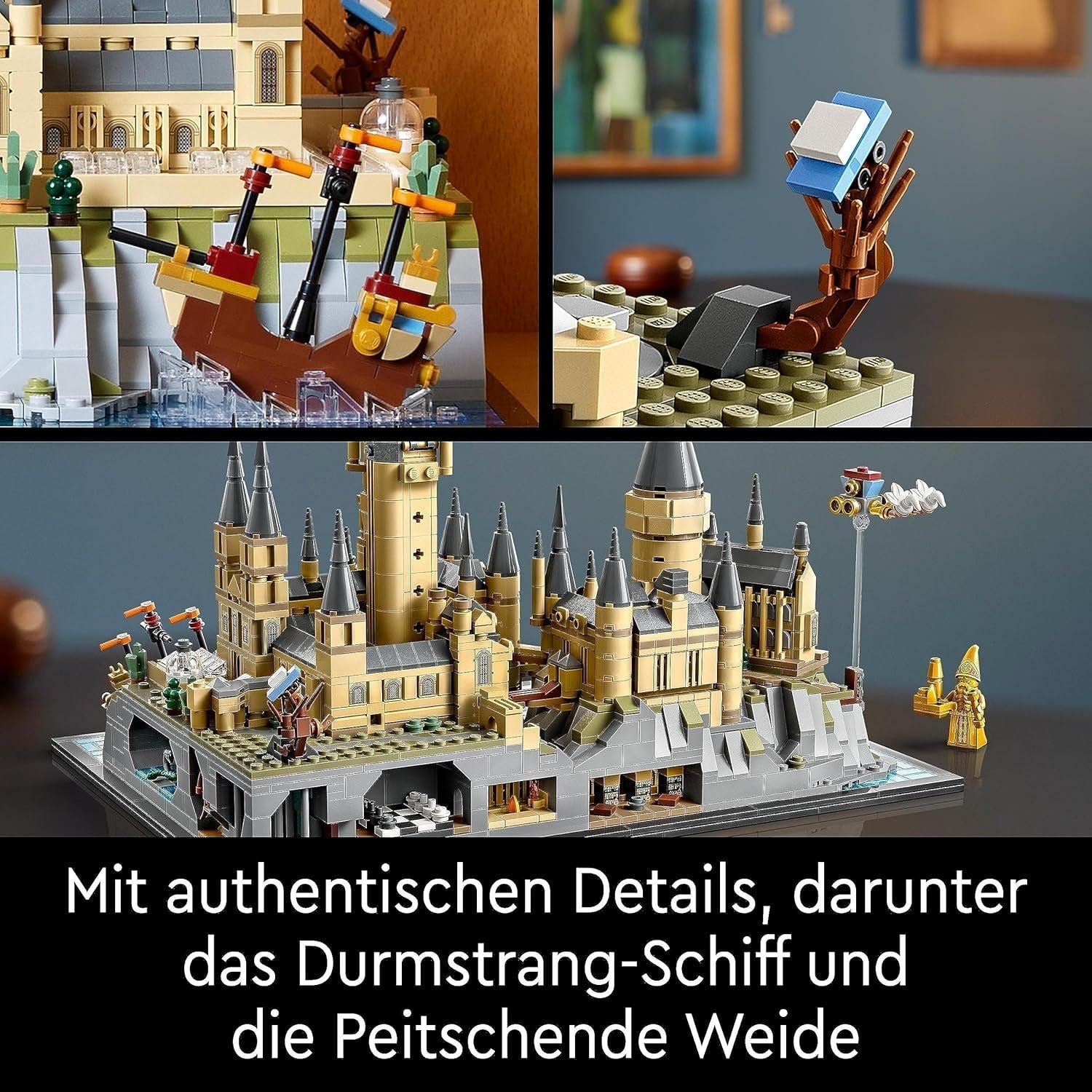 Zamek Hogwart LEGO Harry Potter ze skrzydłami zamku — zestaw z kolekcji dla dorosłych, zawierający wieżę główną i wieżę astronomiczną, komnatę tajemnic i minifigurkę architekta — prezent dla kobiet — 76419 Zestawy do budowania Besuche den LEGO-Store