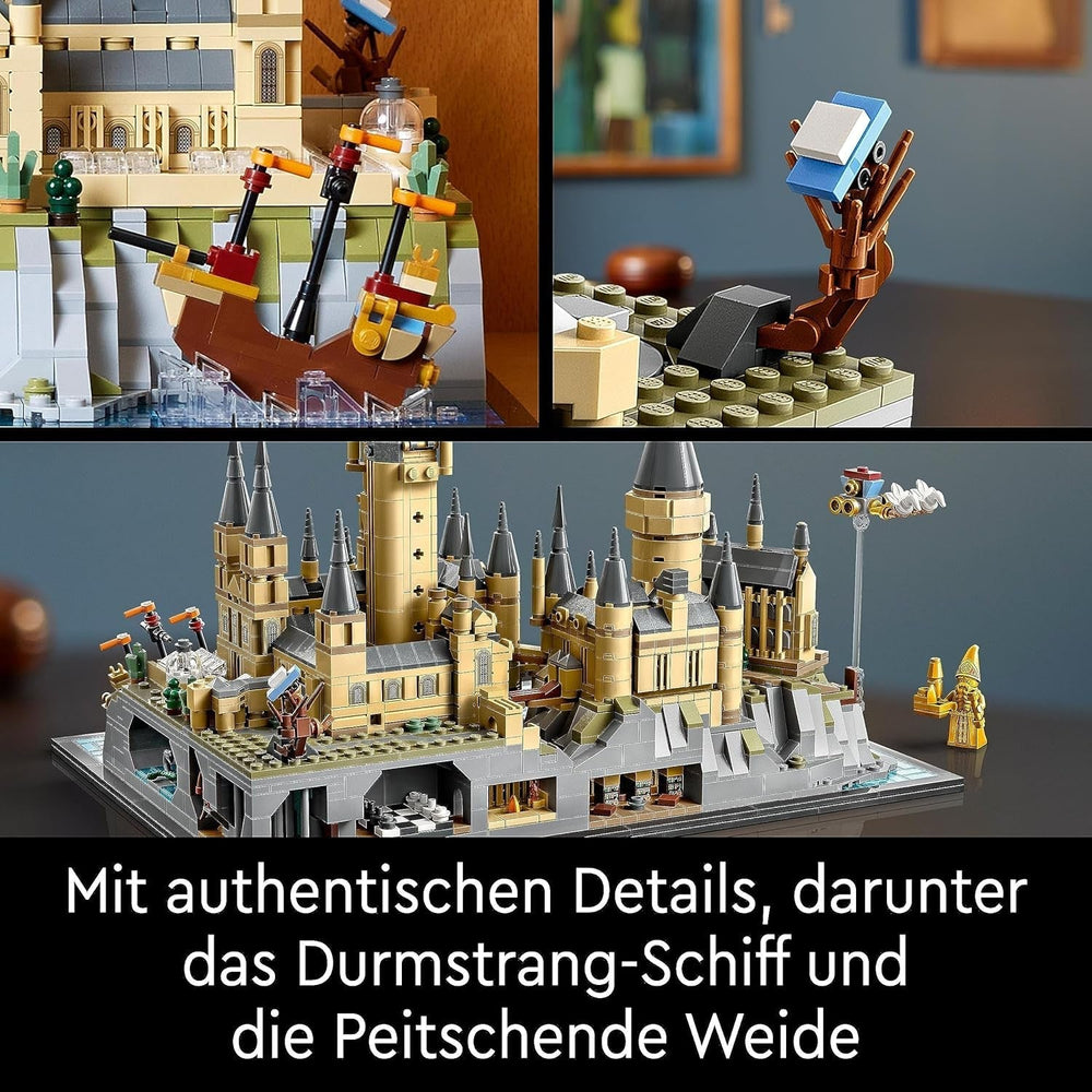 Zamek Hogwart LEGO Harry Potter ze skrzydłami zamku — zestaw z kolekcji dla dorosłych, zawierający wieżę główną i wieżę astronomiczną, komnatę tajemnic i minifigurkę architekta — prezent dla kobiet — 76419 Zestawy do budowania Besuche den LEGO-Store