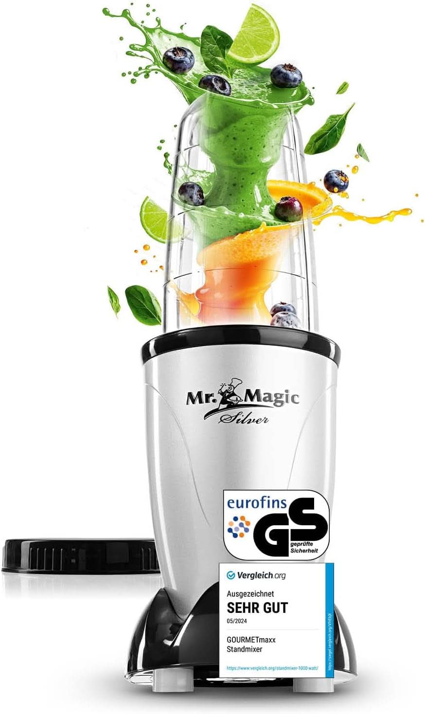Gourmetmaxx Mr Magic Blender, Smoothie Maker z pakietem akcesoriów Xxl Naty Shop