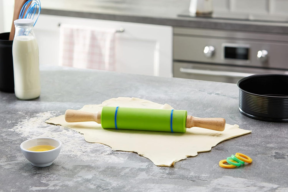 Führungsringe für kleinen Ausrollstab, Kunststoff, wielokolorowy, 14 x 9 x 2,05 cm, 8-Einheiten