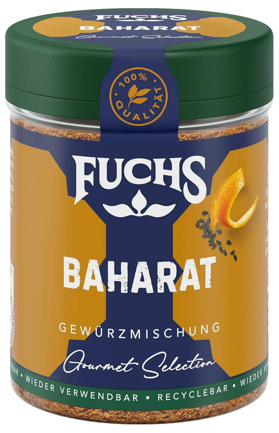 Fuchs Gewürze Gourmet Selection Naher Osten-Afrika – Dukkah Gewürzmischung, nachfüllbarer Gewürz Mix, zum Verfeinern von Fisch und Lamm, wegańskie, 50 g