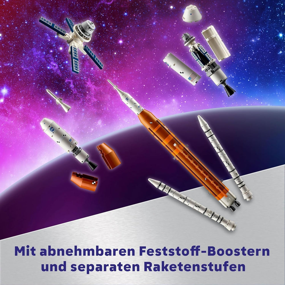 LEGO Icons NASA Artemis Startrampe, Geschenk, Dekoration fürs Wohnzimmer oder Büro, Bauset für Erwachsene, mit Orion-Raumkapsel und Startrampe, Sammlerstück 10341