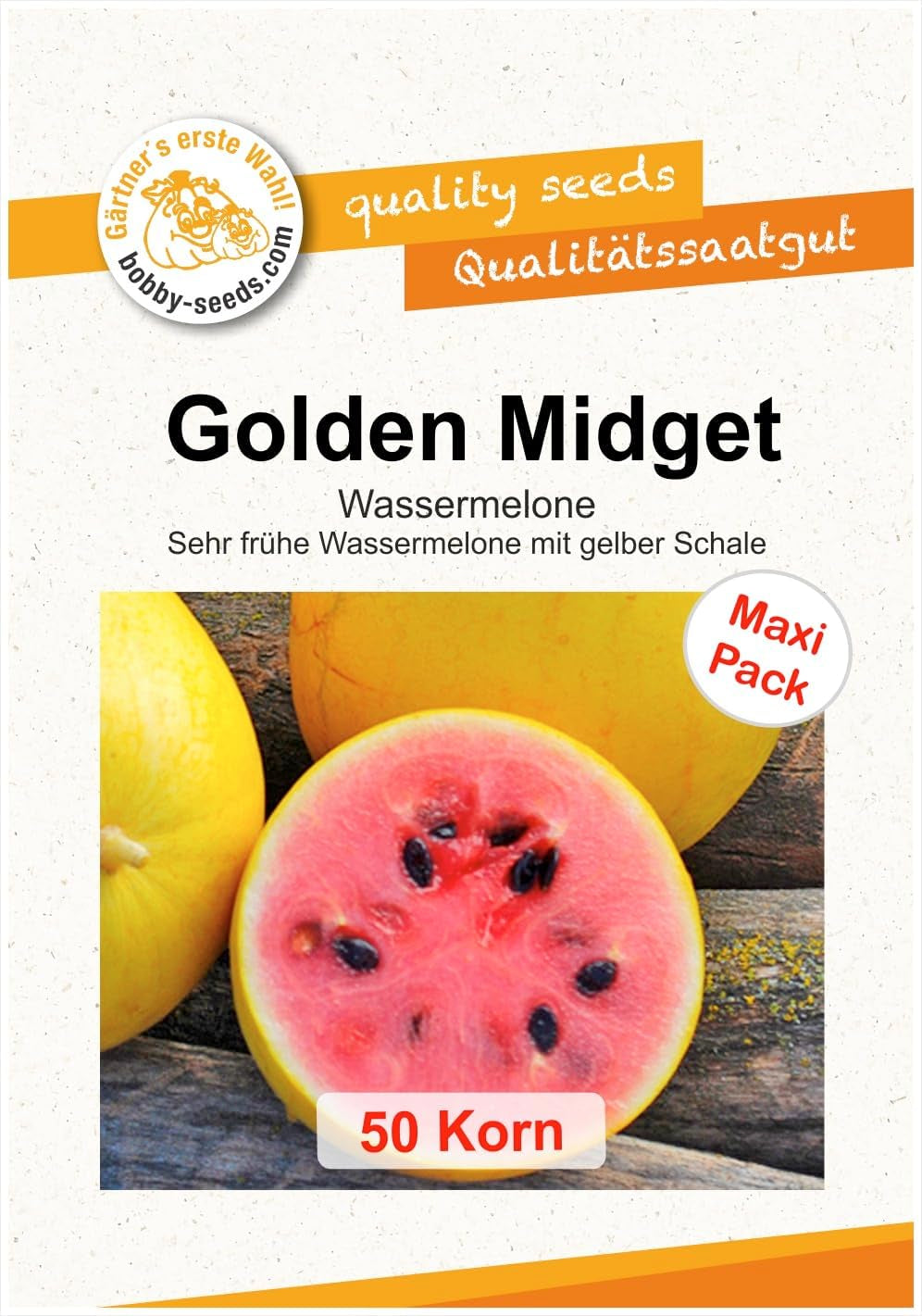 Melonensamen Golden Midget Wassermelone 50 Korn
