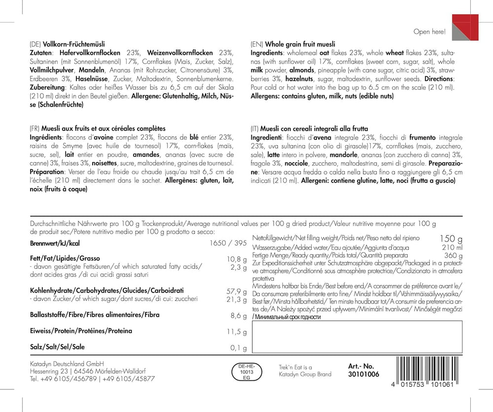 Trek'n Jedz musli z całych owoców