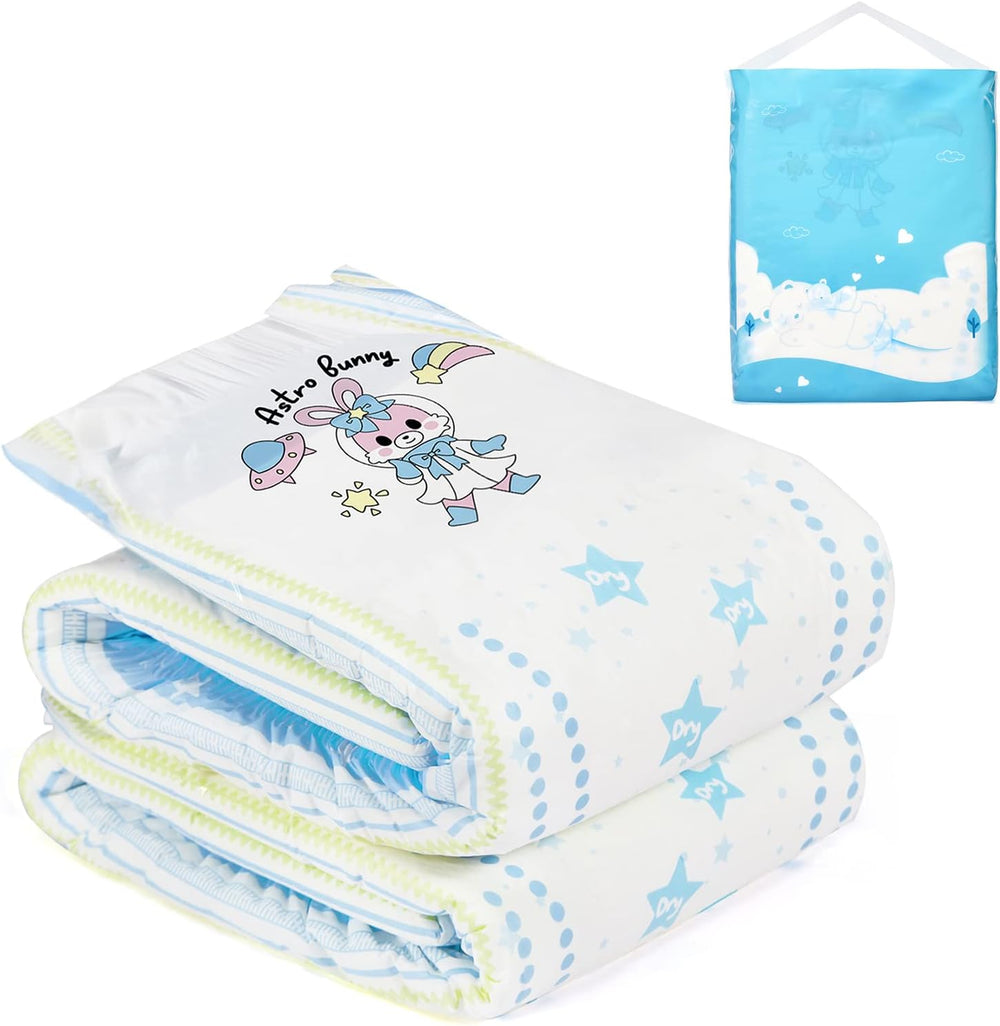Pieluszki z nadrukiem dla dorosłych 5500-5800 ml, 2 opakowania, 3 nadruki, losowy asortyment - Astro Babies (L)