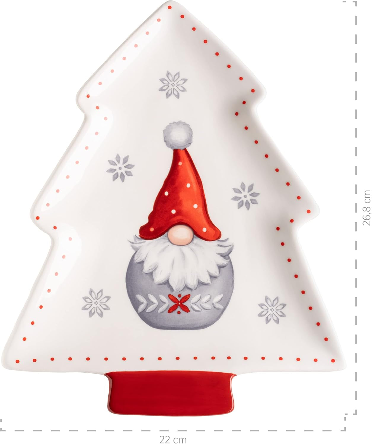 MÄSER 931974 Serie Aurela Weihnachtsteller 3er Set, 3 Weihnachtsgeschirr Teller als Plätzchenteller, Stollenplatte, Gebäckteller, Keksteller, Weihnachtsservice Geschirrset Weihnachten, Steingut