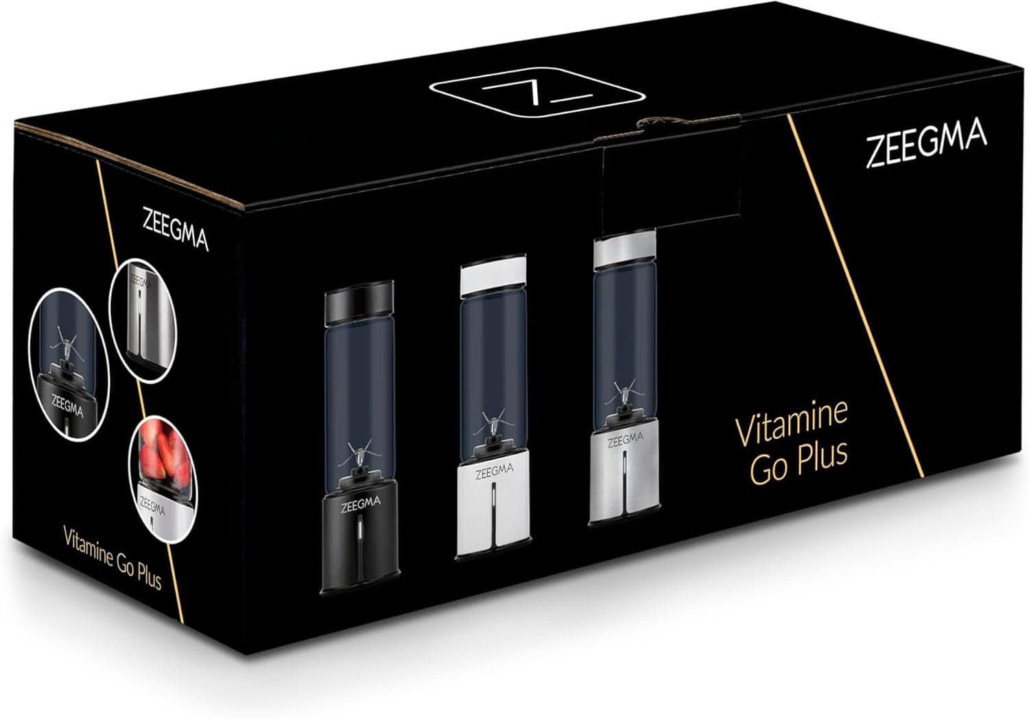 ZEEGMA Witamina GO Mikser do koktajli i koktajli 300 W, osobisty blender, mini-mikser 450 ml Mit 6 Klingen, 2 Geschwindigkeiten Akku 5000 Mah, 25 Anwendungen Pro Ladung Mother si Copilul Naty Shop