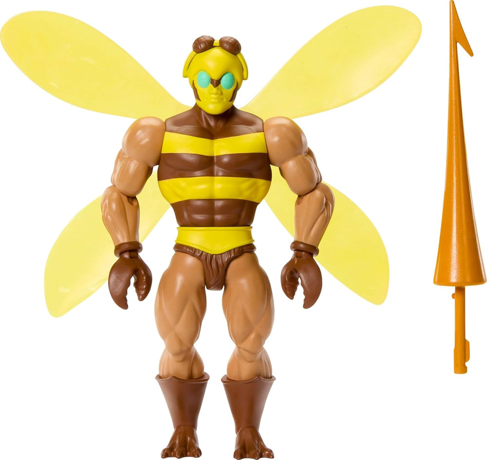 Masters of the Universe Origins Action Figure Buzz-Off din colecția de desene animate, aproximativ 14 cm înălțime, de la televiziunea din anii 1980, Bee Leader cu aripi și ochelari cu Javelin, JBM88 Action figures Naty Shop Titlu implicit