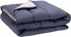 Pikolin Home - Plapumă reversibilă 300 G - Umplutură nordică bicoloră - Pentru pat 150 - Cosy, cald, respirabil, galben muștar, 240 X 220 Cm Plapumi si pilote Naty Shop Gri Perna 100/105 - 180 X 260 Cm