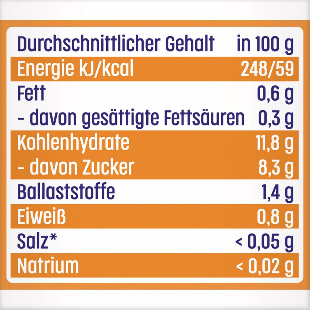 Mango w sosie jabłkowym i brzoskwiniowym z torebką ciastek (6 x 120g), bez dodatku cukru, z łagodnych owoców i wartościowych zbóż, idealne na suchą przekąskę i w podróży.