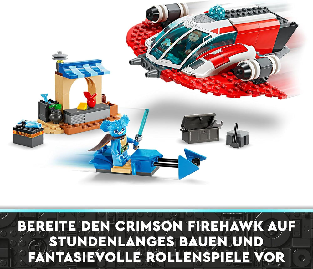 LEGO Star Wars: Przygody młodego Jedi Karmazynowego Firehawka, zestaw startowy dla dzieci ze statkiem kosmicznym do zbudowania, ścigaczem i 3 figurkami, prezent dla chłopców i dziewcząt w wieku 4 lat 75384 Zestawy do budowania Besuche w sklepie LEGO