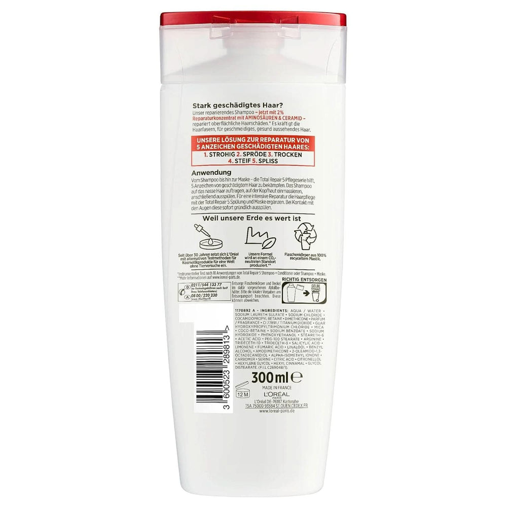 L'Oréal Paris Elvital Total Repair Shampoo 300 ml Duș și baie Naty Shop