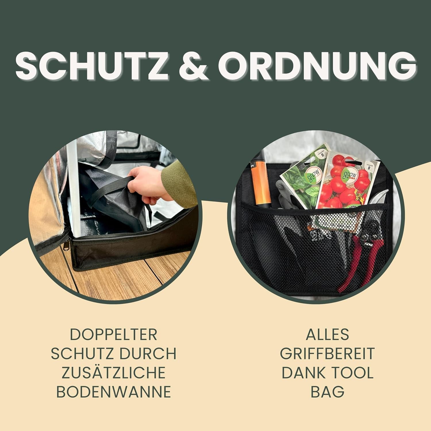 Namiot do uprawy o wymiarach 40x40x160 cm z systemem zarządzania kablami, okienkiem, metalową ramą, tkaniną 1680D, torbą na akcesoria do uprawy - pudełko do uprawy w pomieszczeniach - najlepsza szklarnia do rozmnażania roślin