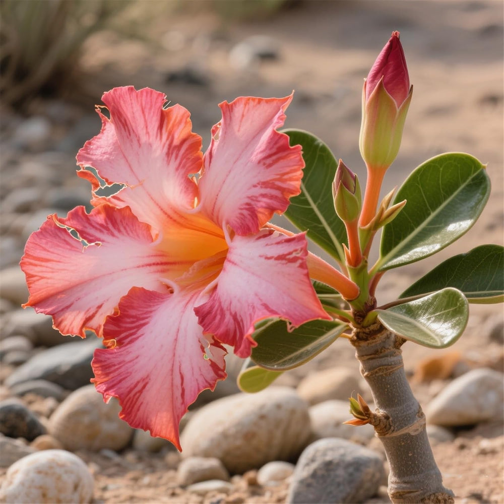 Winterhart pflanzen, Lebende Pflanzen,Mehrjährige Blumenzwiebel ist winterhart, Mysteriöse magische Glühbirne, Blumenzwiebel Mix，3 lata-1 Wüstenrose knollen -G