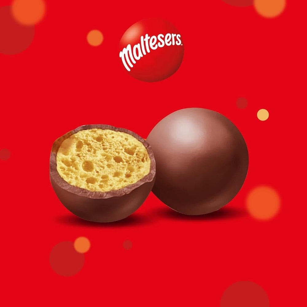Maltesers Czekoladowe Kulki z Chrupiącym i Lekkim Środek, Przewiewna Czekoladowa Przekąska, 1 Opakowanie (1 x 175g)