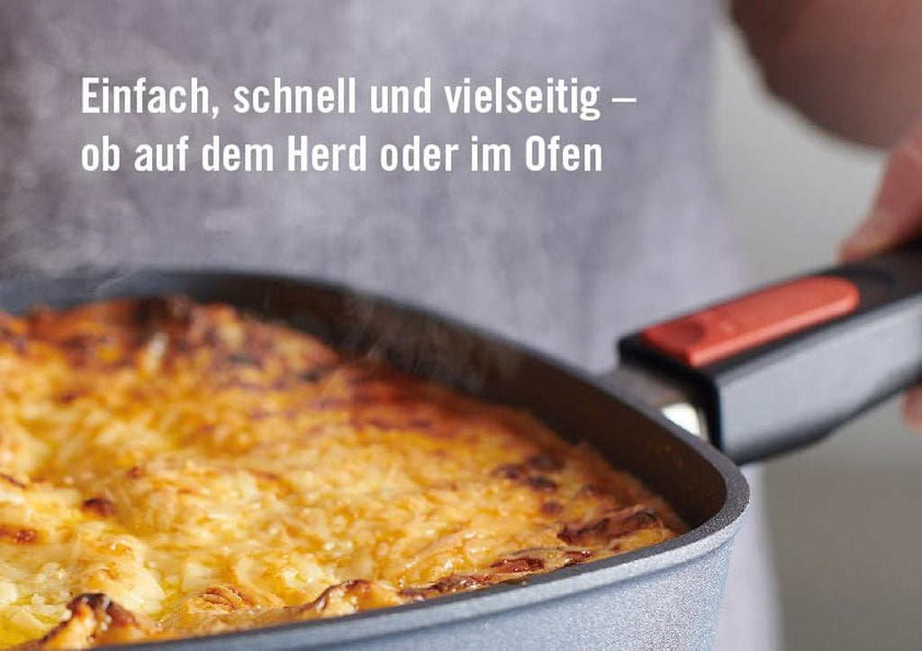 Woll Diamond Lite tigaie plată - Inducție -, Ø 20 Cm, 5 Cm înălțime, Cu mâner detașabil - Potrivit pentru toate tipurile de plită, Aluminiu turnat, Acoperire antiaderentă Oale si Tigai Naty Shop