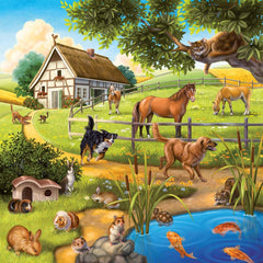 Ravensburger Puzzle jigsaw pentru copii - 09265 Forest/Zoo/Pets - puzzle jigsaw pentru copii de peste 5 ani, cu 3X49 piese Puzzle Naty Shop