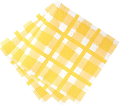 Talking Tables 20 X Yellow Gingham Șervețele de unică folosință din hârtie reciclată pentru picnicuri și cine de vară în aer liber, ecologice pentru petreceri aniversare, Paște, nunți, grătare, 3 straturi 33 Cm
