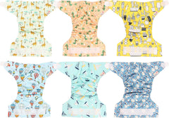 Pieluszka wielokrotnego użytku Littles and Bloomz FLV2-0602, standardowe zapięcie na rzep, 6 pieluszek