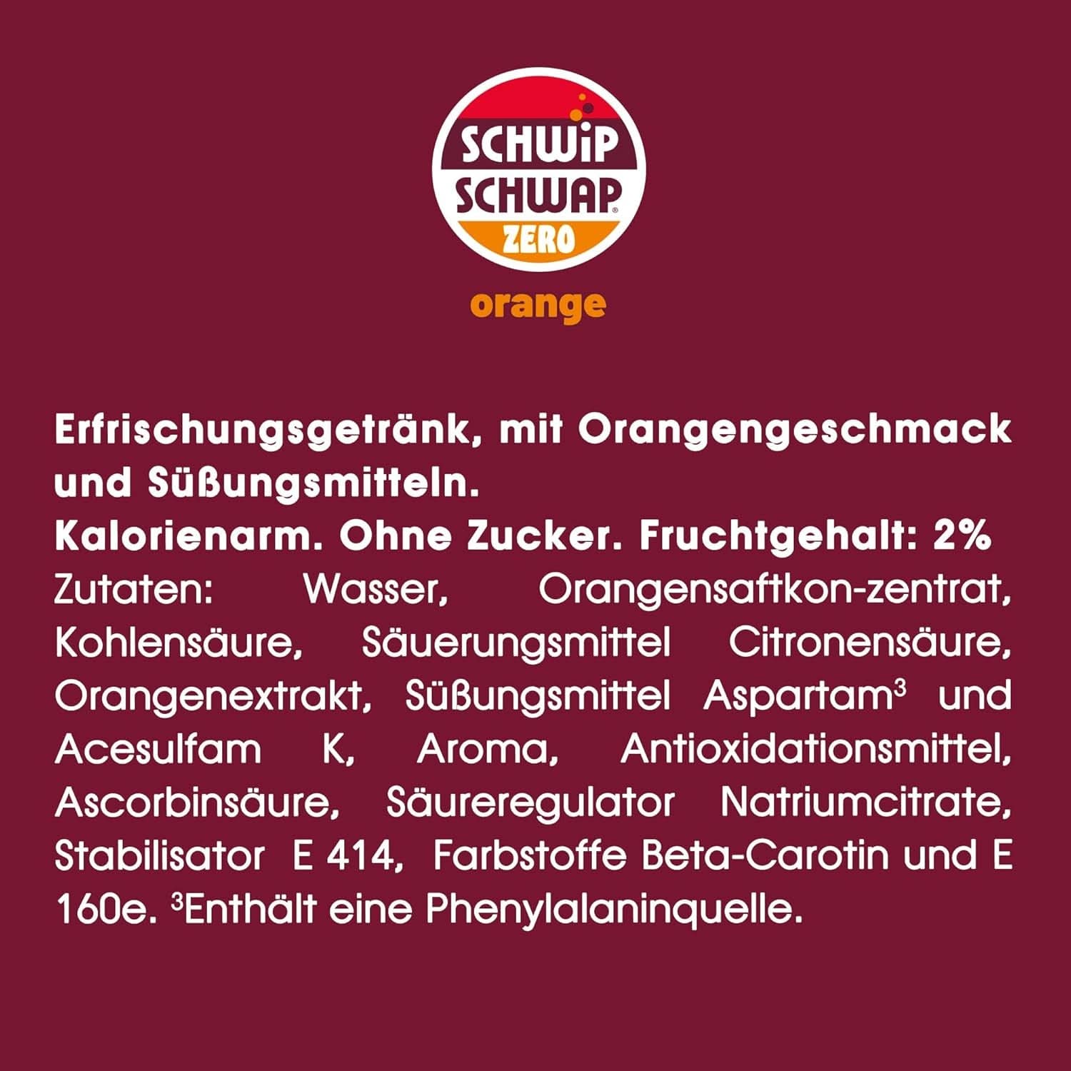 Schwip Schwap Zero Orange, napój bezalkoholowy o smaku pomarańczowym, zestaw 6 x 1,25 litra Napoje bezalkoholowe Naty Shop
