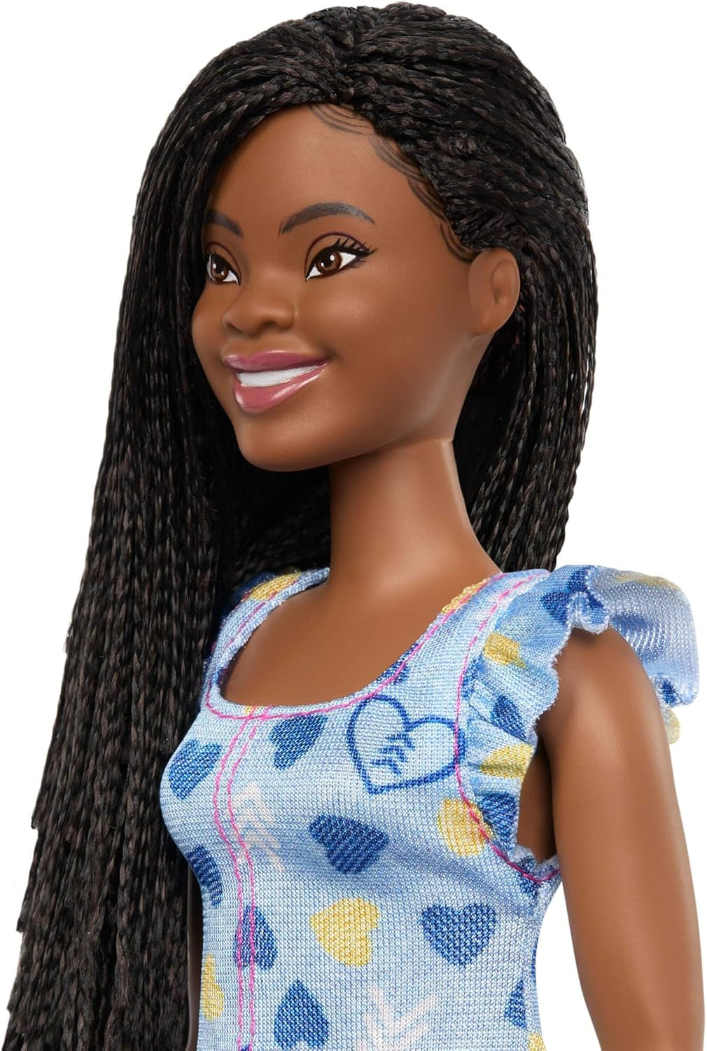 Lalka Barbie Fashionistas nr. 229 z zespołem Downa w sukience Heart, opracowanej we współpracy z Narodowym Towarzystwem Zespołu Downa, HYK14 Naty Shop Dolls