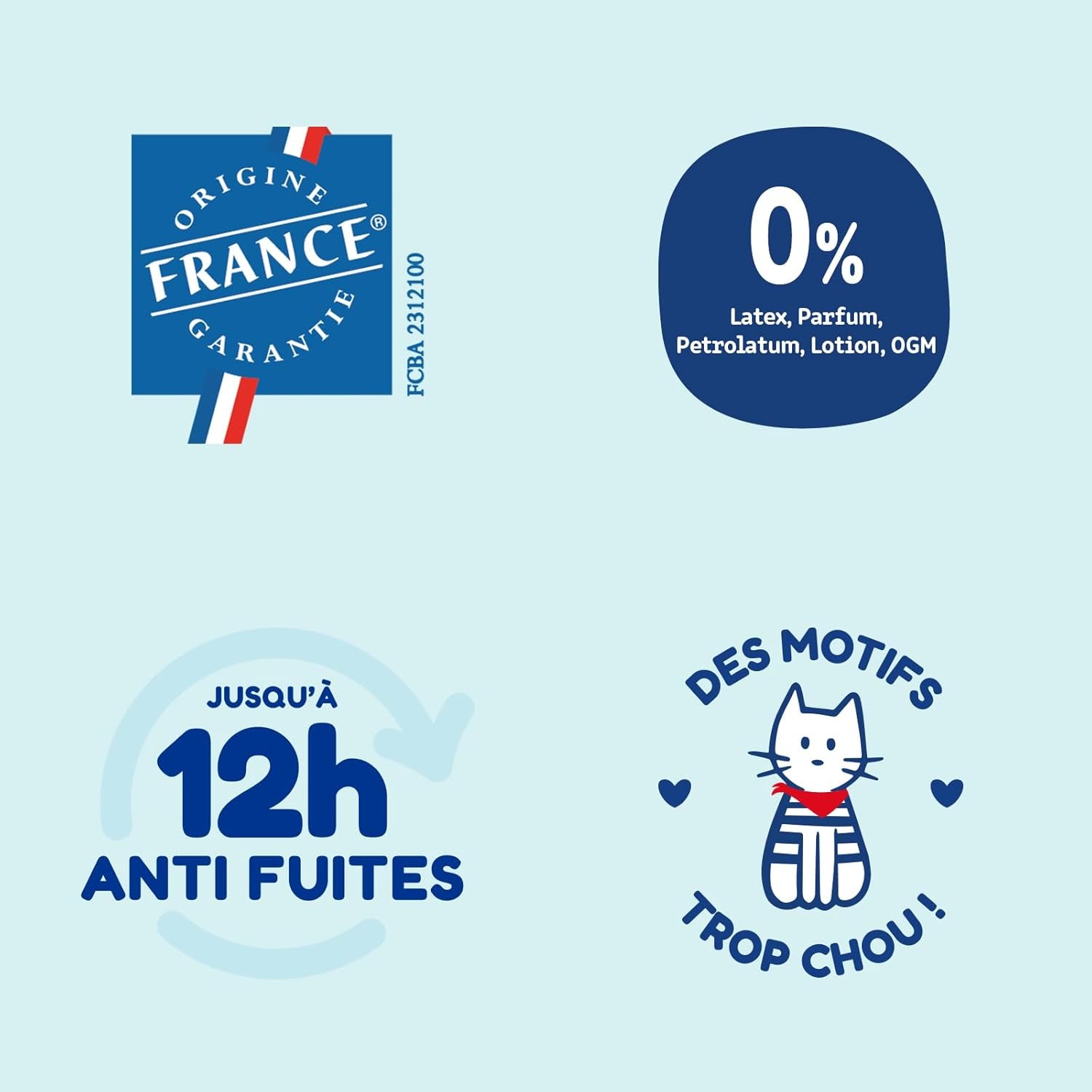 - Rozmiar pieluszki 4 (7-18 kg) – zdrowa i wyjątkowo chłonna – 12 godzin szczelności – ohne unerwünschte Substanzen – wyprodukowana we Francji – przystępna cena – 132 pieluszki jednorazowe