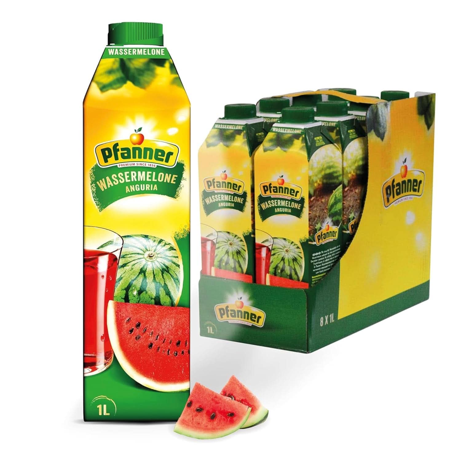Pfanner Nektar Owocowy Truskawkowy (8 X 1 Litr) - 30% zawartości Owoców - Napój Truskawkowy Naty Shop Arbuz