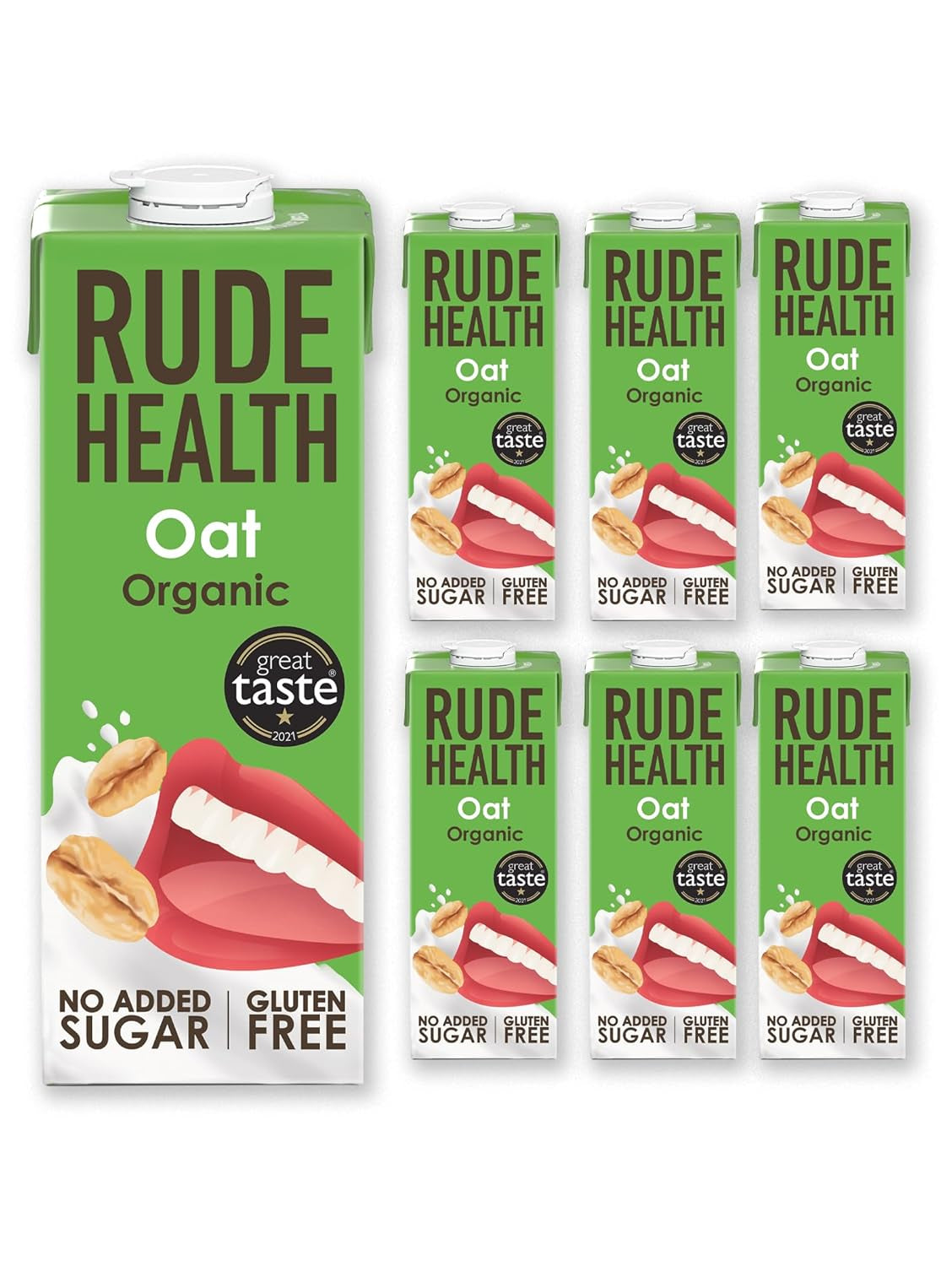 Rude Health 6 x 1 litr Bio-nerkowca, 100% naturalny Bio-Getränk, glutenfrei, ungesüßt, preisgekrönt, gesund i wegański, 100% recykling Verpackung